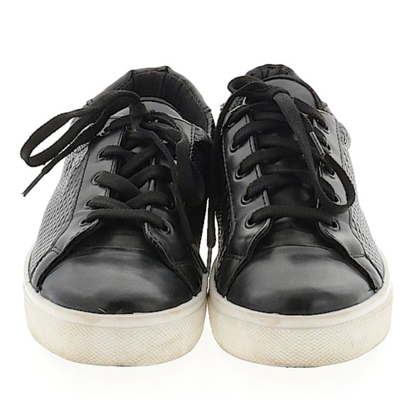 TOPSHOP 6.5 Black Croc Lace Up Sneakers Shoes EU 37 Size 6.5 US - Picture 4 of 9
